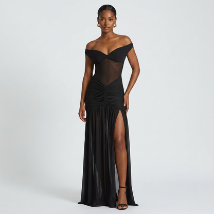 Robe Éclipse – Robe longue dos nu fendue