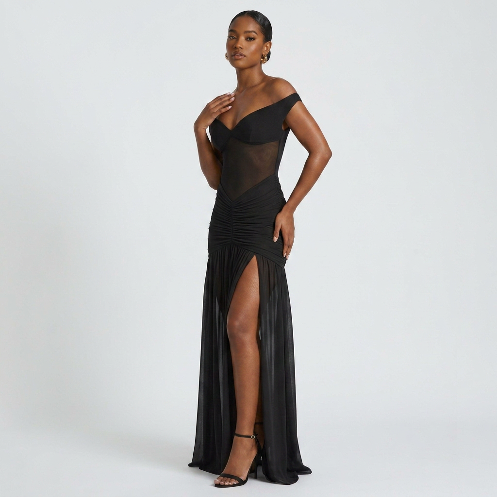 Robe Éclipse – Robe longue dos nu fendue
