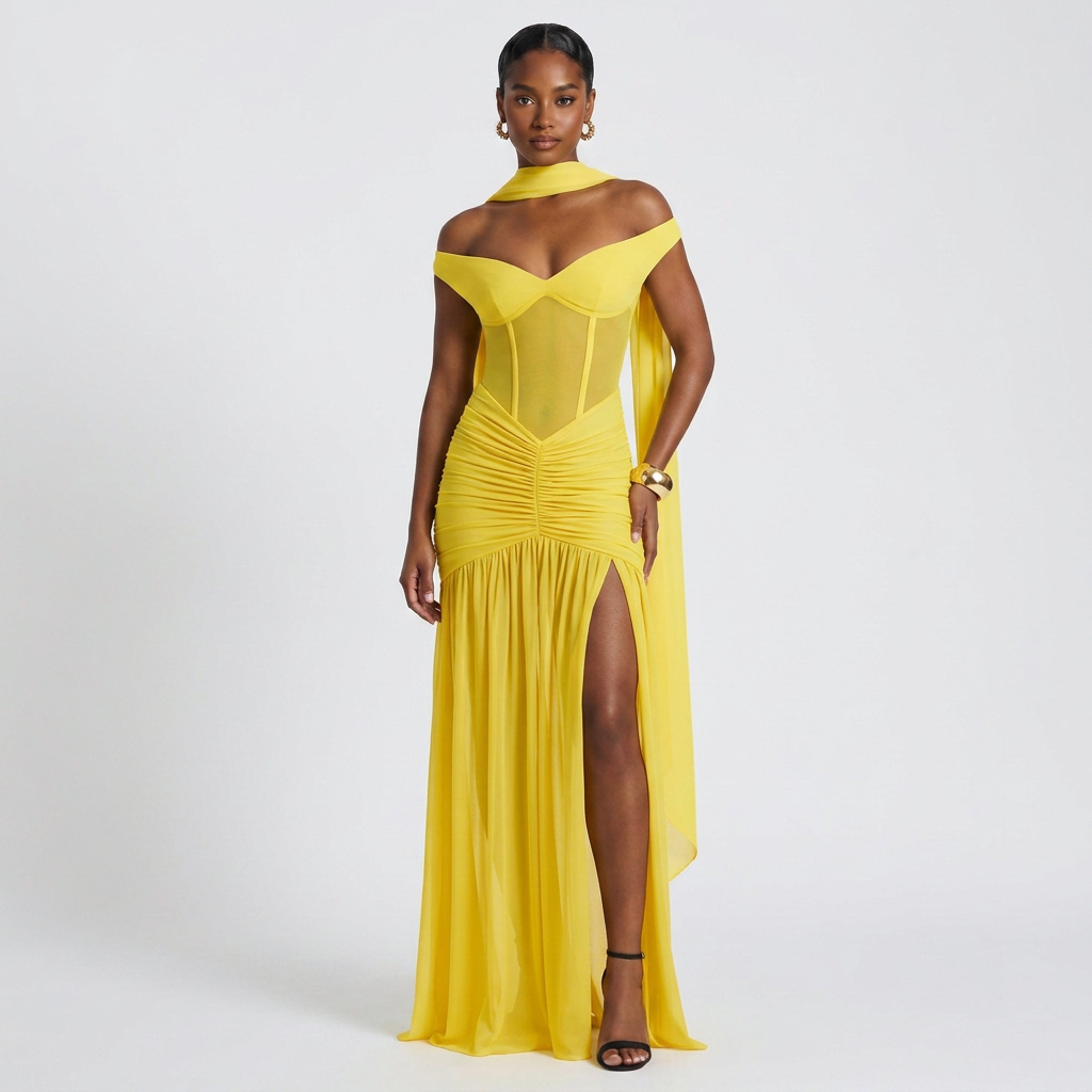 Robe Éclipse – Robe longue dos nu fendue