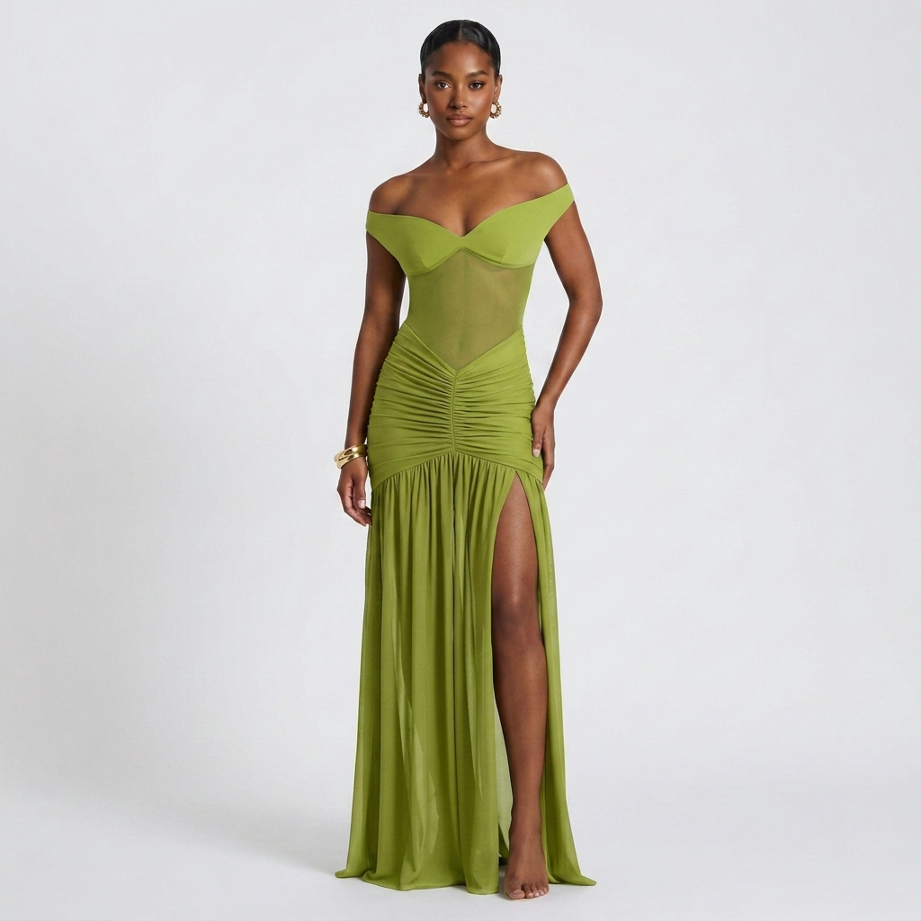 Robe Éclipse – Robe longue dos nu fendue