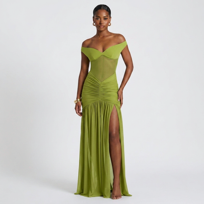 Robe Éclipse – Robe longue dos nu fendue