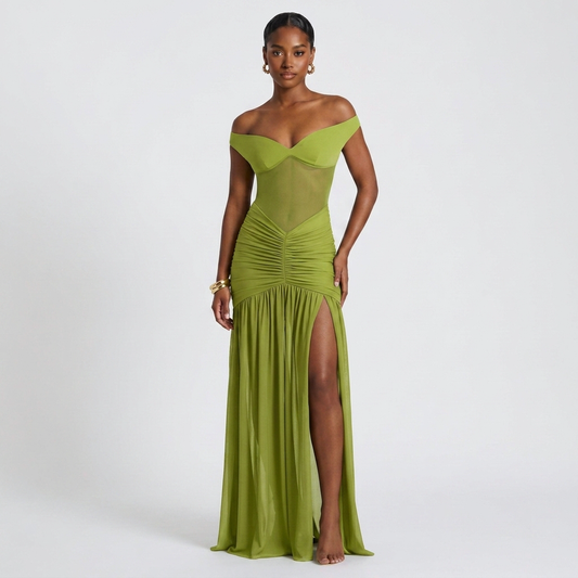 Robe Éclipse – Robe longue dos nu fendue
