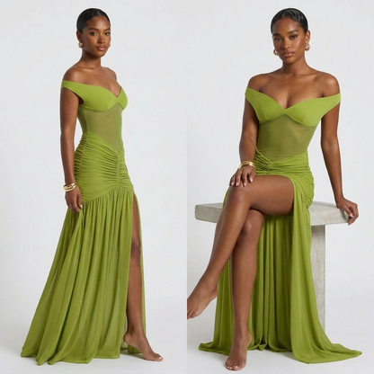 Robe Éclipse – Robe longue dos nu fendue
